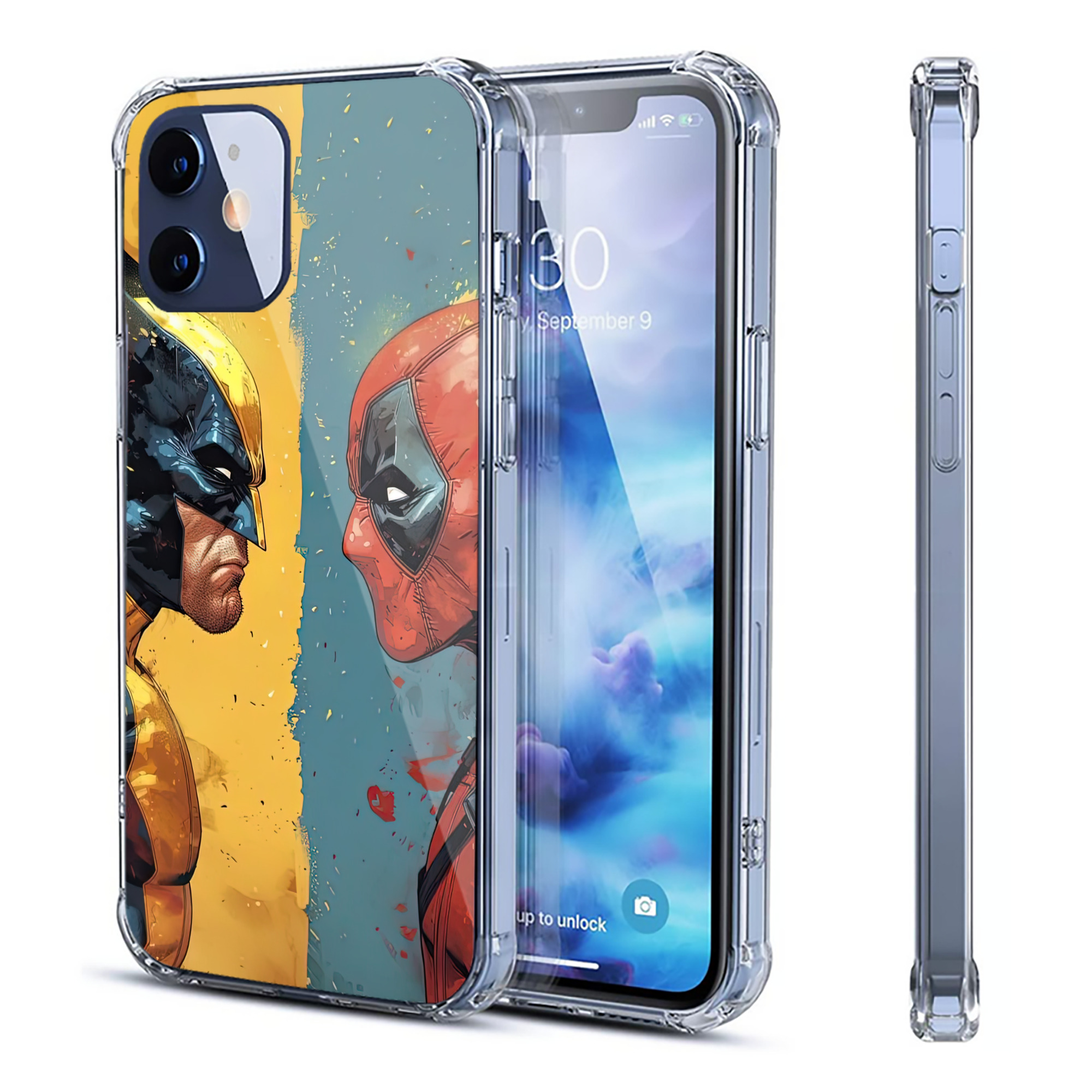 （画像用） Deadpool デッドプール 【iPhone 12シリーズ対応】透明スマホケース（クリアソフトケース）